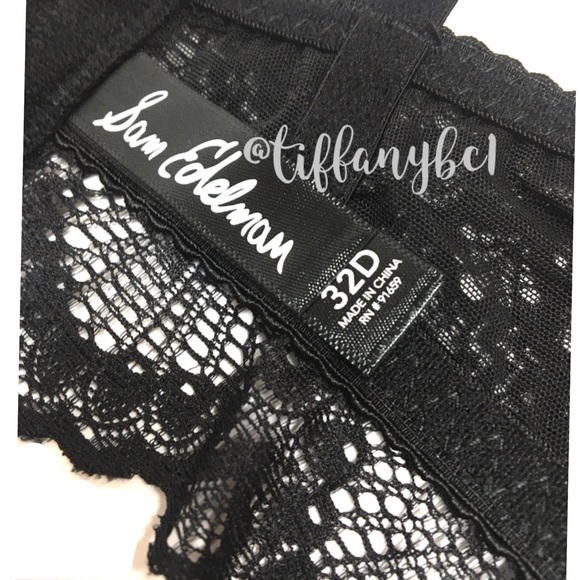 Sam Edelman Lurex Lace Longline Bra Black - Picture 12 of 16